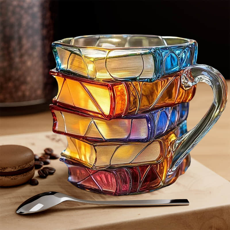 Unique Handmade 3D Happiness Mug for Reading Enthusiasts by Ellie Seattle