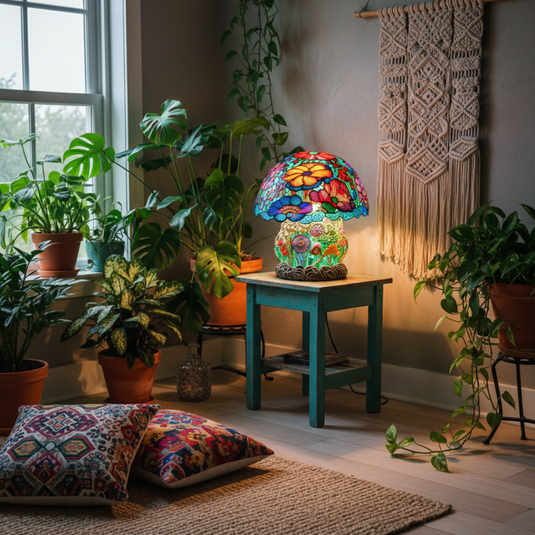Frosted Mushroom Light by Ellie Seattle
