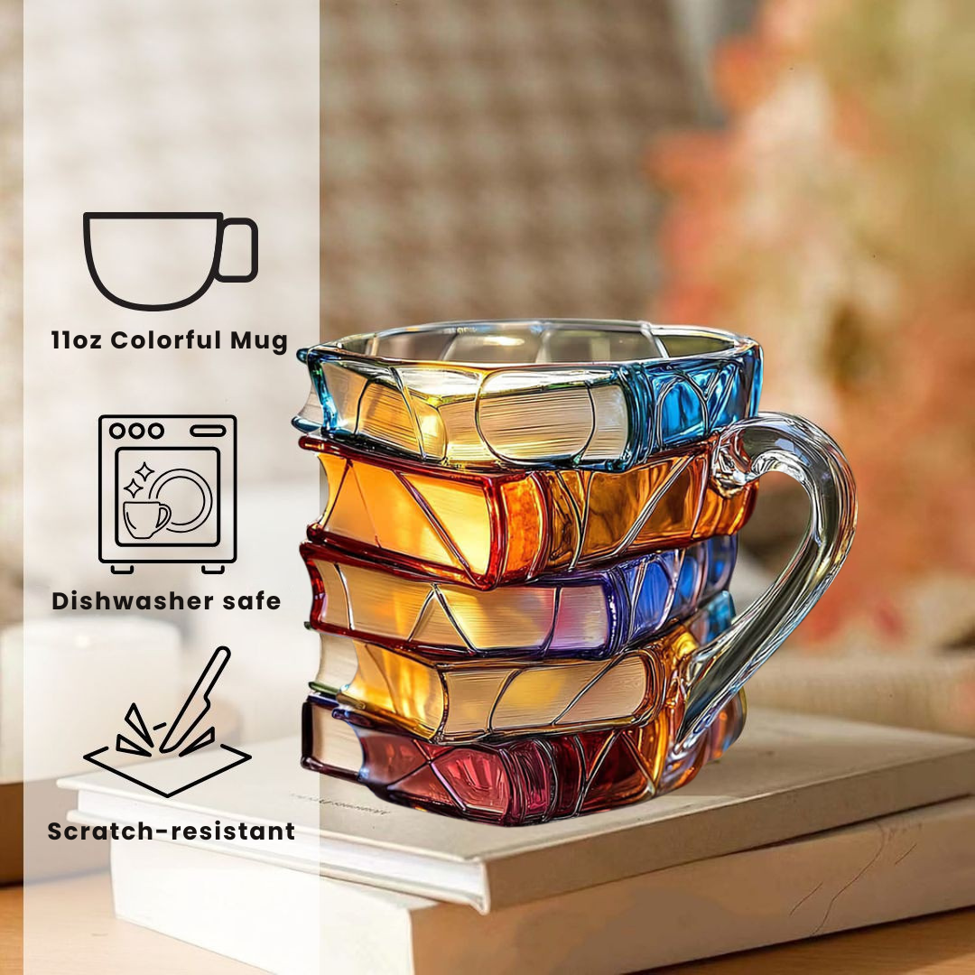 Unique Handmade 3D Happiness Mug for Reading Enthusiasts by Ellie Seattle
