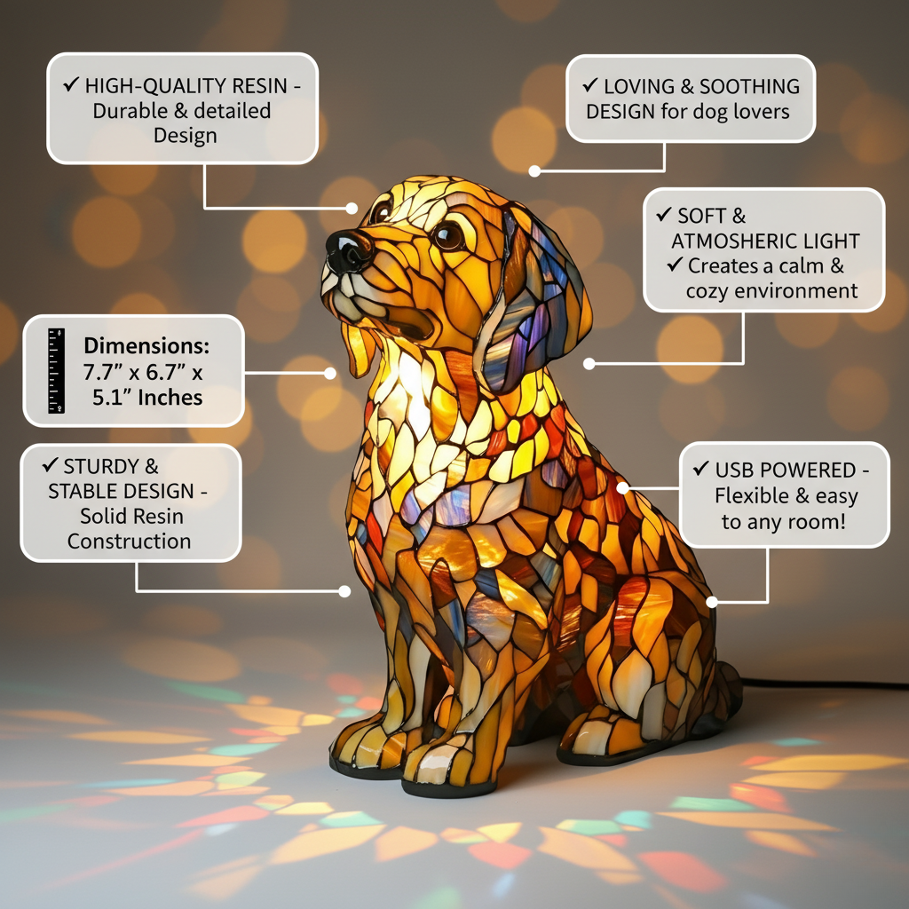 Lily the Spiritual Golden Retriever Figurine by Ellie Seattle