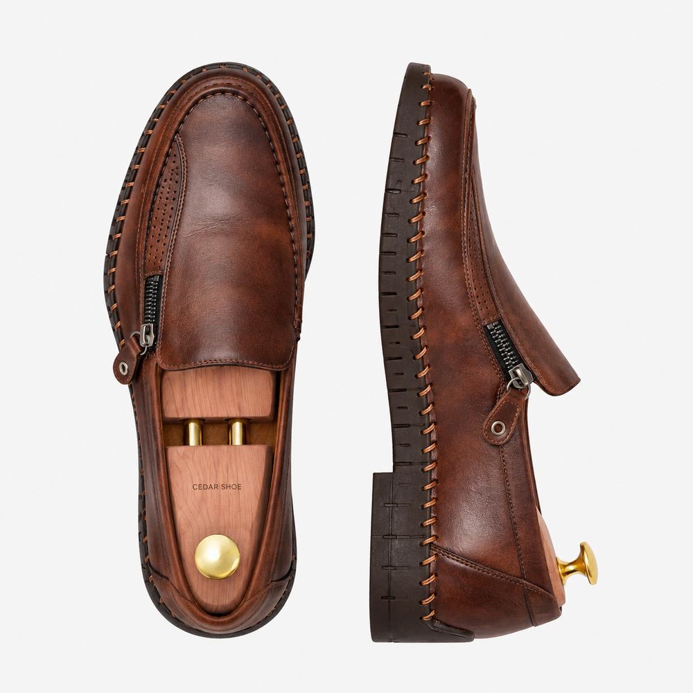 Noble Meridian Classic Leather Moccasins — Leather upper