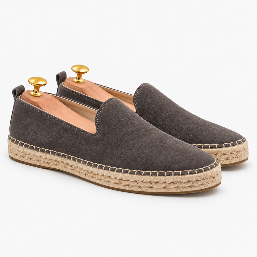 Noble Meridian Espadrille - Light Grey Suede