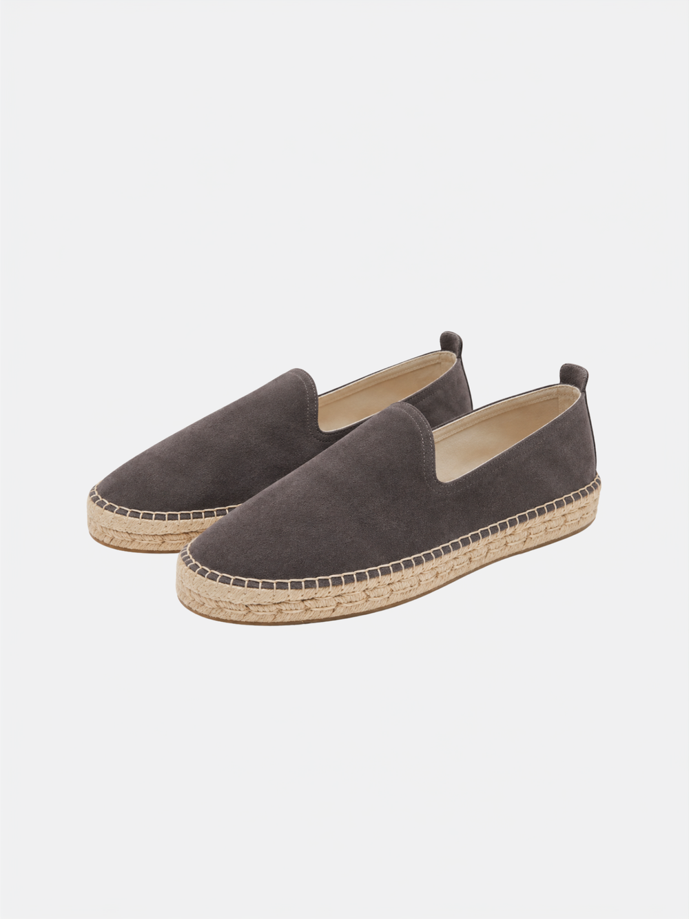 Noble Meridian Espadrille - Light Grey Suede — Espadrille silhouette