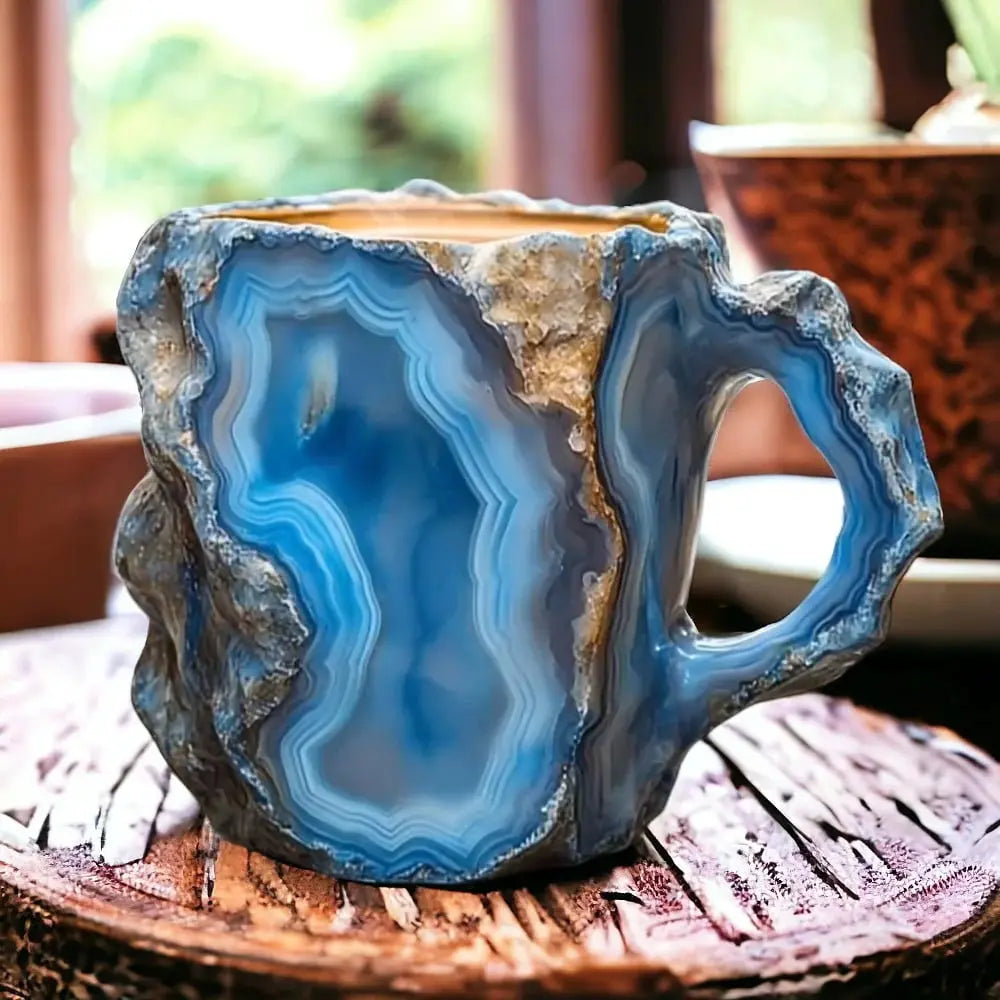 Crystal-Infused Mineral Coffee Mugs by Ellie Seattle