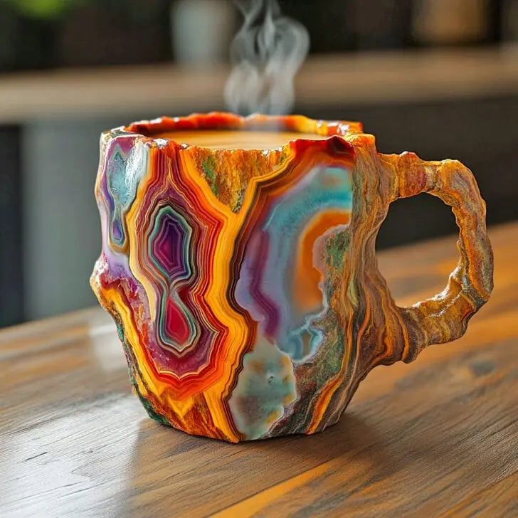 Crystal-Infused Mineral Coffee Mugs by Ellie Seattle