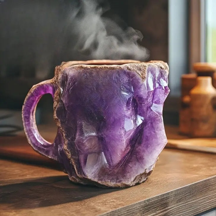 Crystal-Infused Mineral Coffee Mugs by Ellie Seattle
