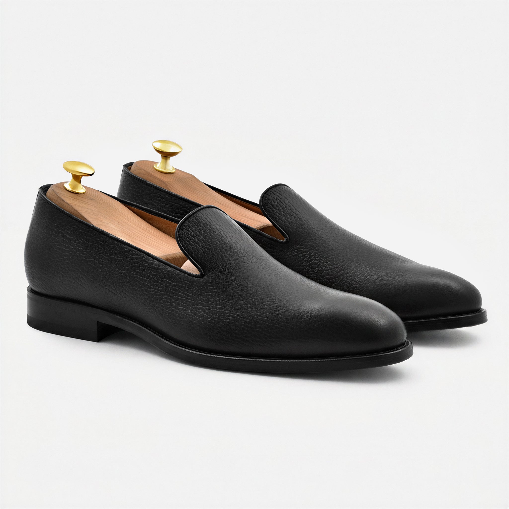 Noble Meridian Langford Pebbled Leather Wholecut Loafers