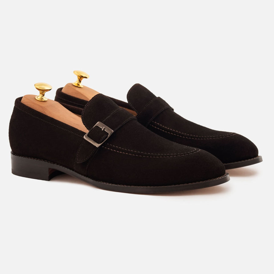 Noble Meridian Archie Belted Loafers – Water-Repellent Suede