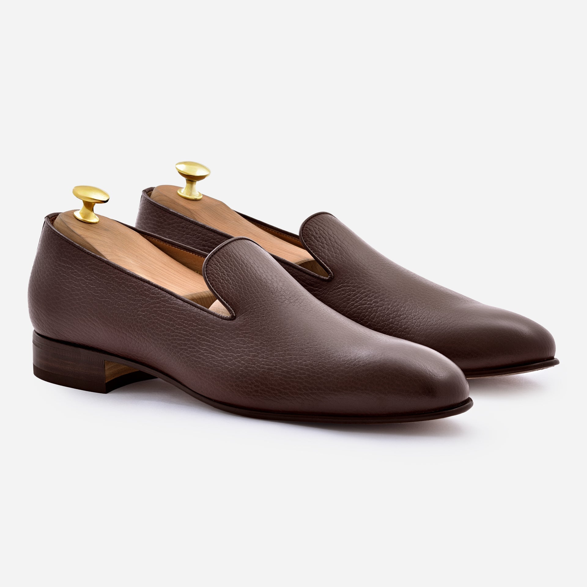 Noble Meridian Langford Pebbled Leather Wholecut Loafers