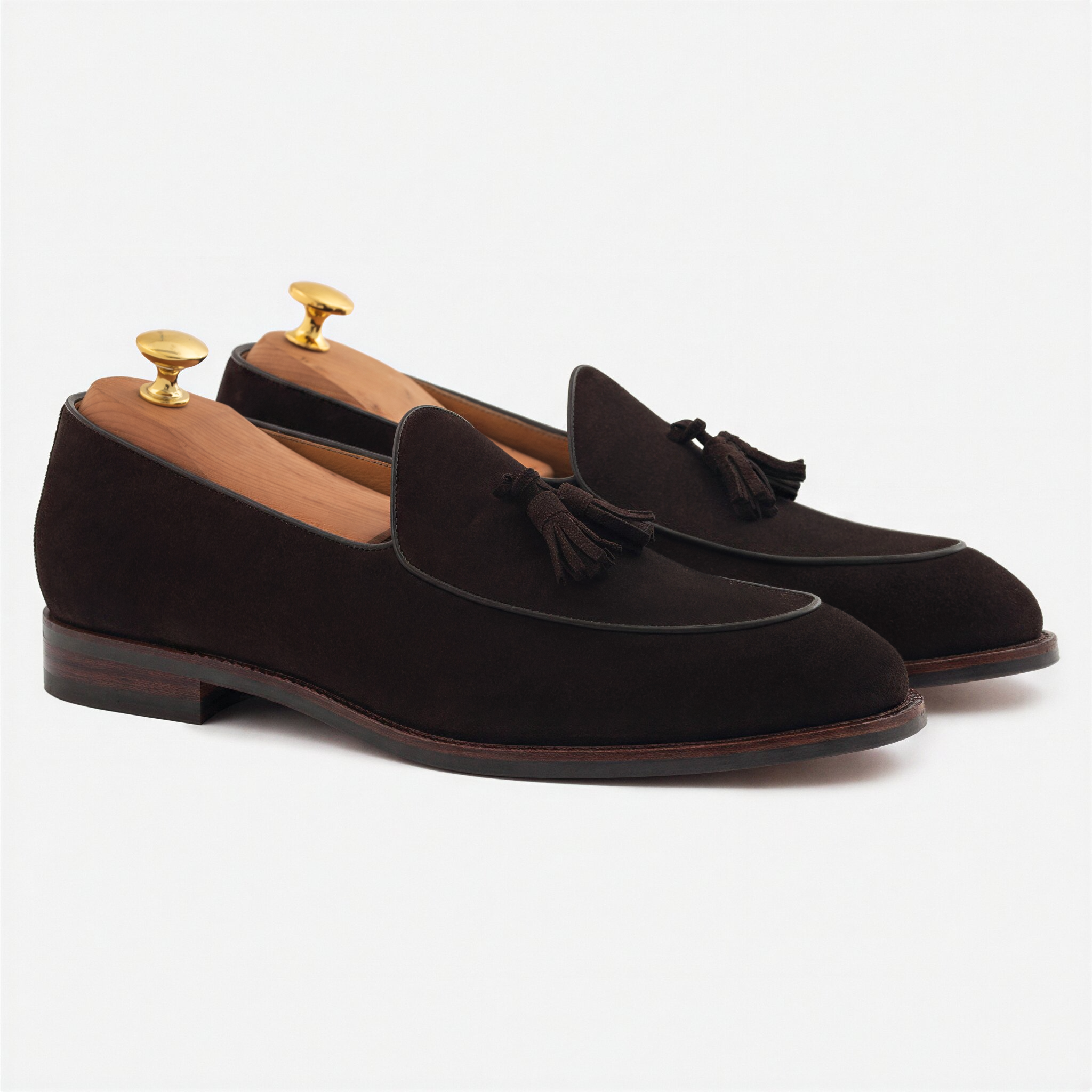 Noble Meridian Perry Belgian Loafers in Water-Repellent Suede