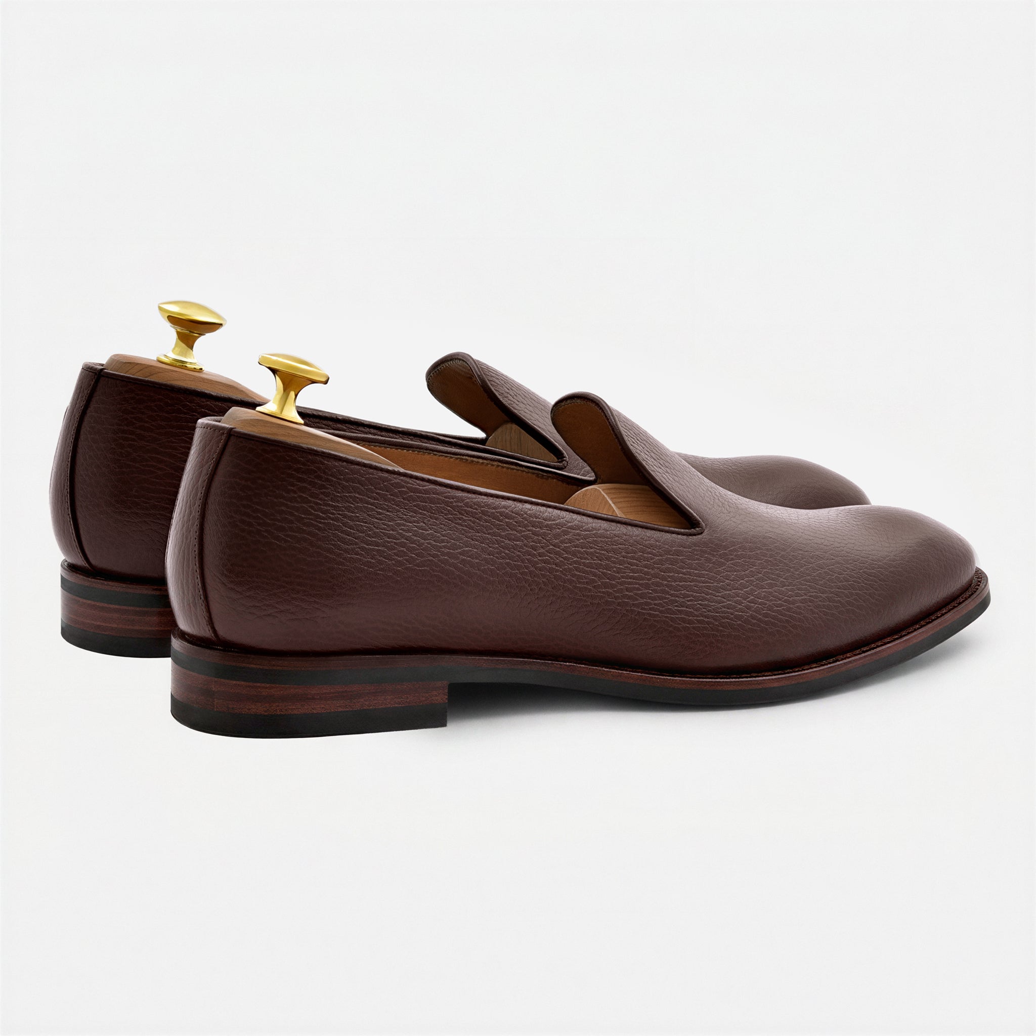 Noble Meridian Langford Pebbled Leather Wholecut Loafers