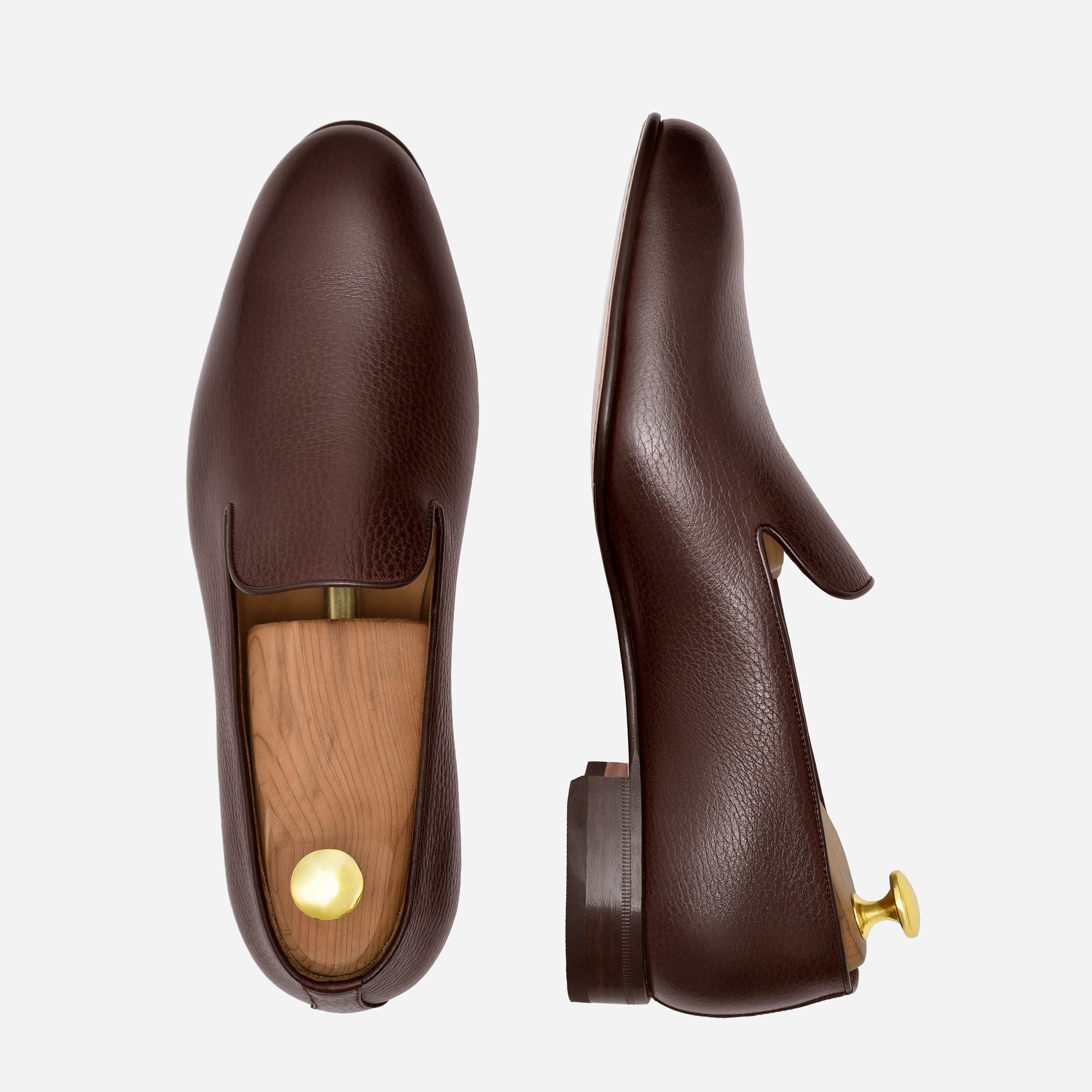Noble Meridian Langford Pebbled Leather Wholecut Loafers