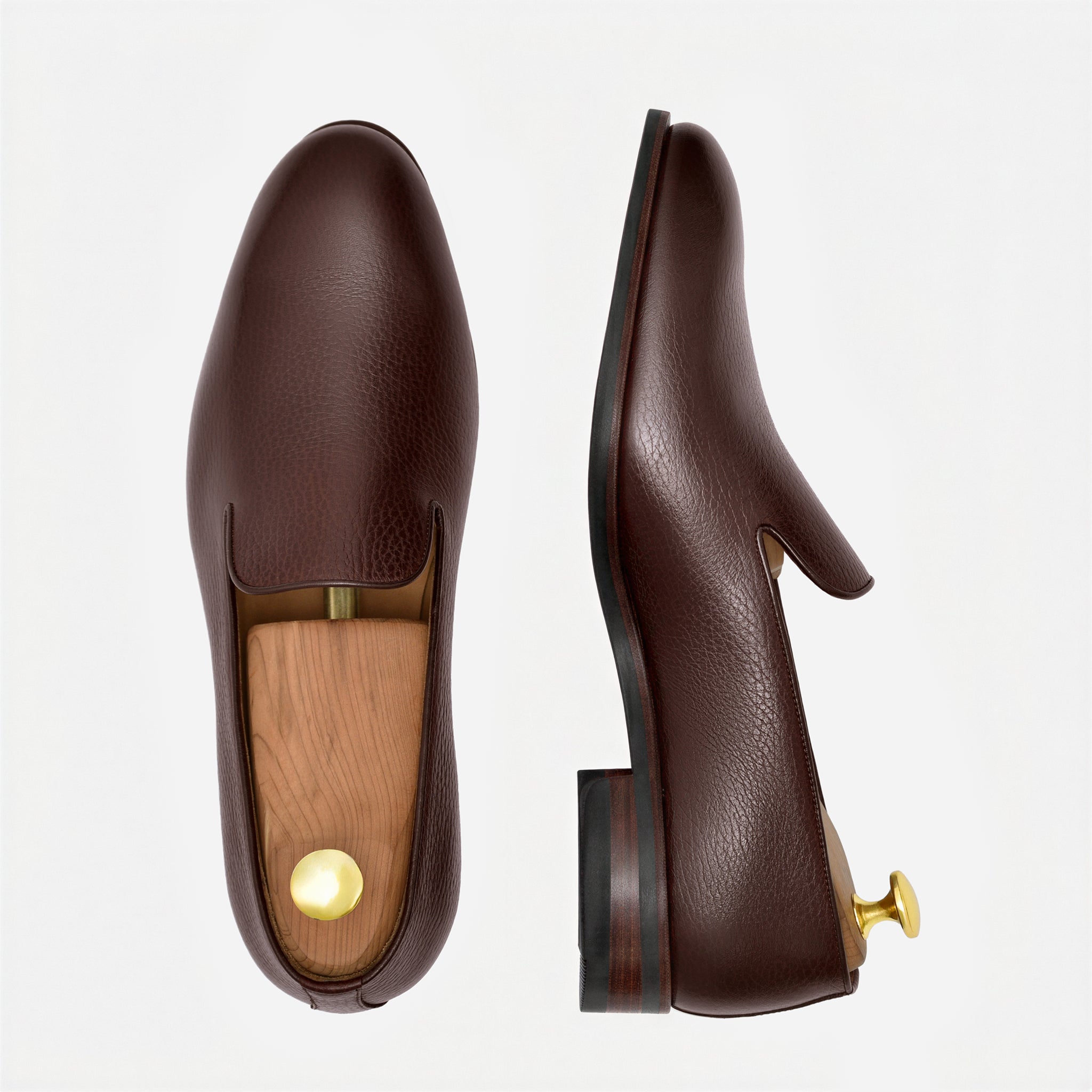 Noble Meridian Langford Pebbled Leather Wholecut Loafers