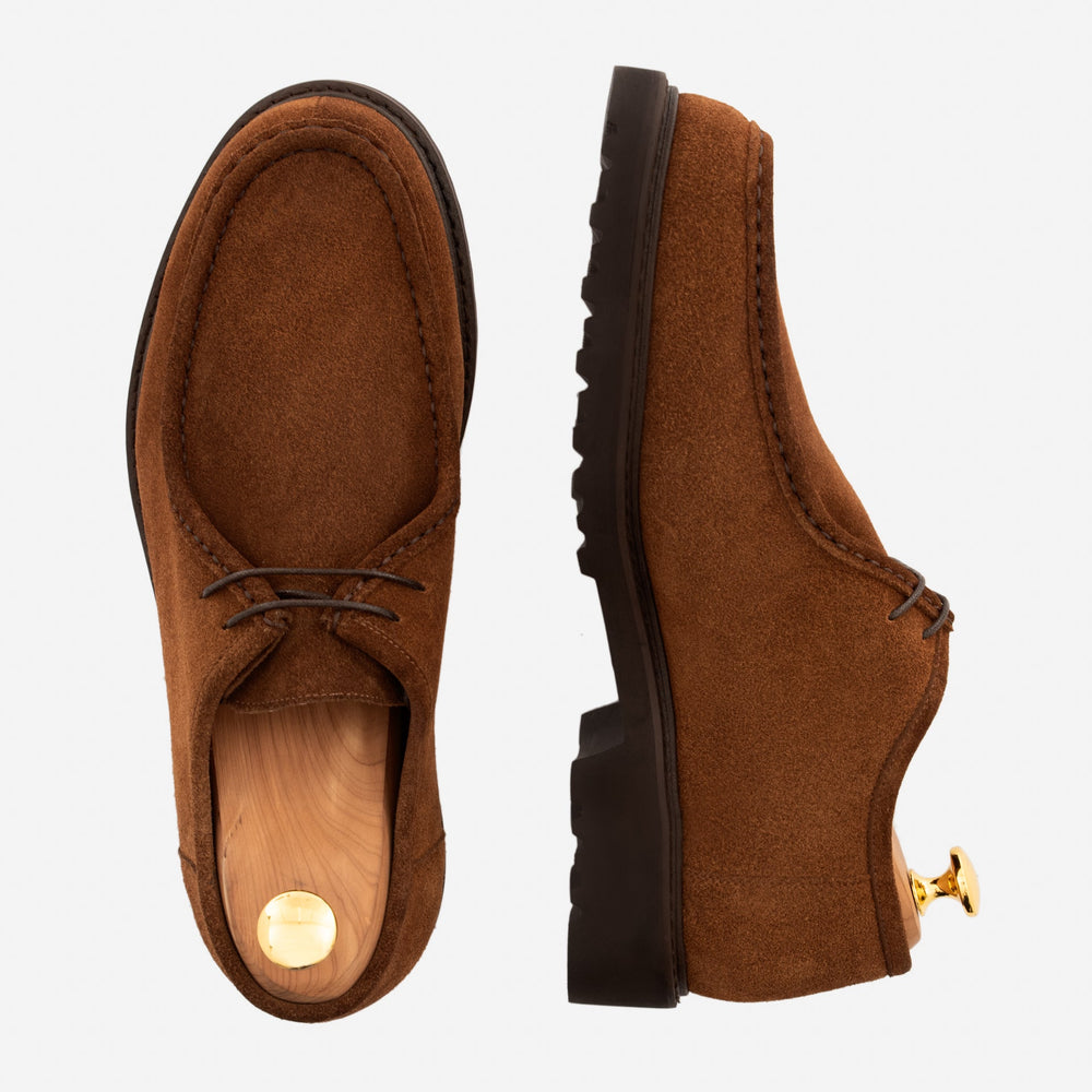 Noble Meridian Theo Derby Shoes - Water-Repellent Suede — Derby profile