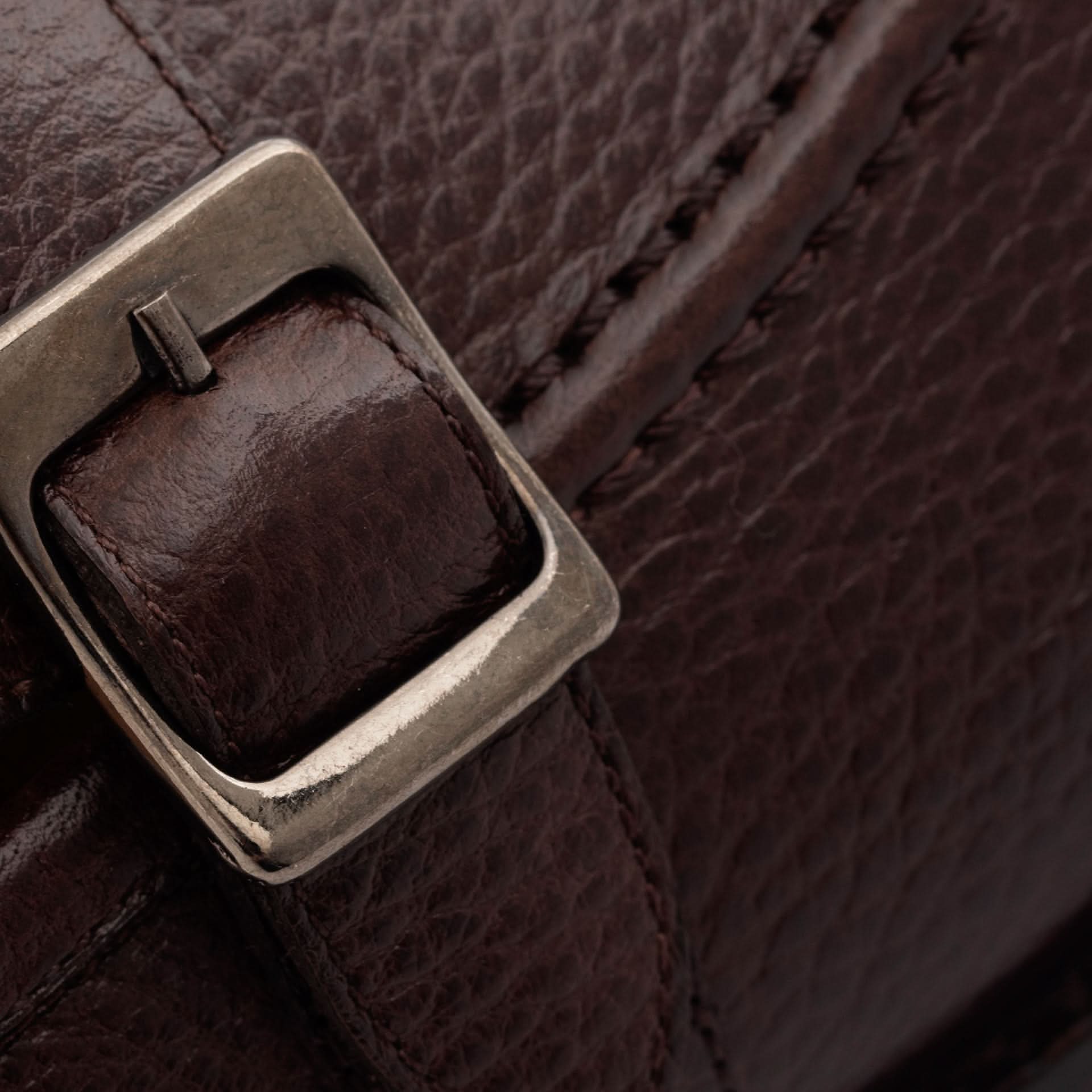 Noble Meridian Archie Pebbled Leather Belted Loafers