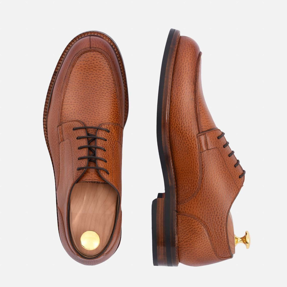 Noble Meridian Anders Split Toe Derby Shoes - Pebbled — Split-toe detail