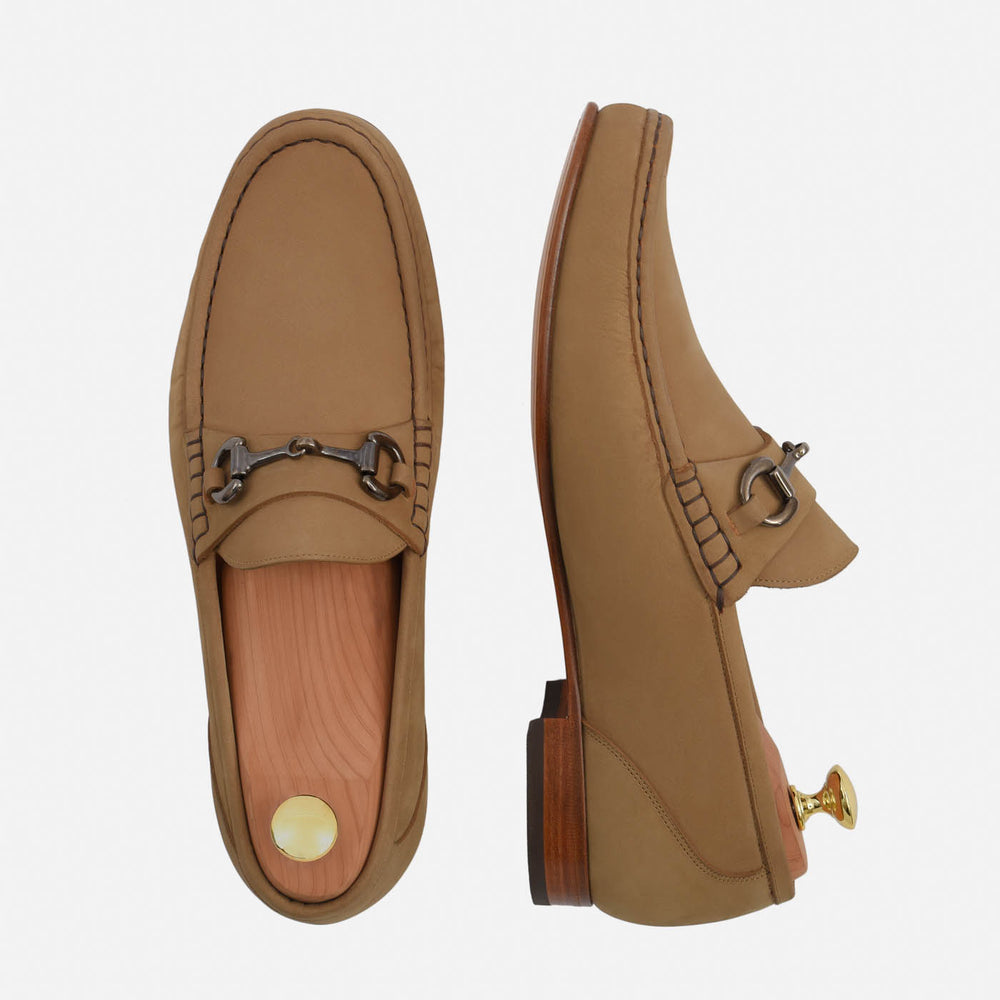 Noble Meridian Beaumont Nubukleder-Loafer — Leder-Sohle
