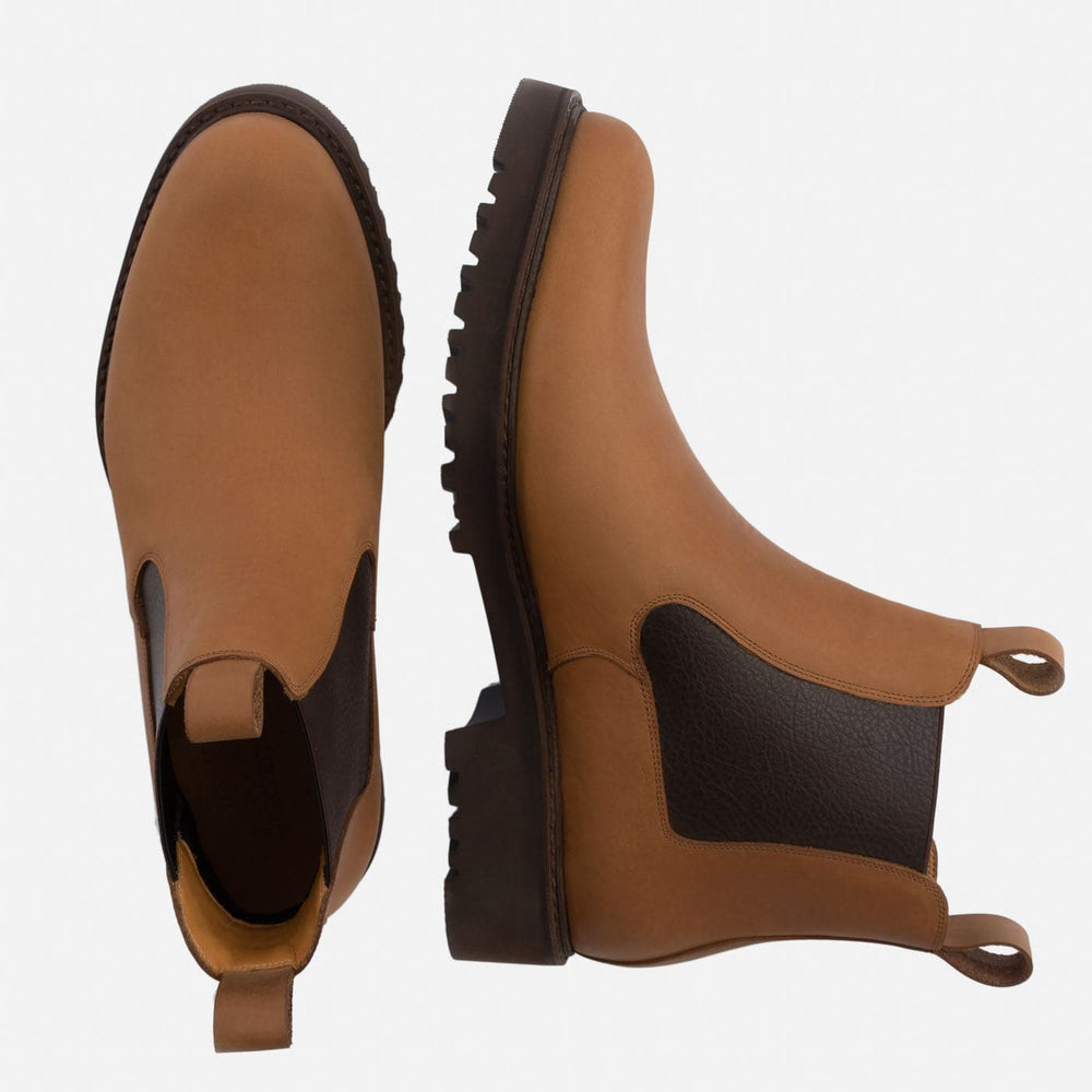 Noble Meridian Silva Pull-Up Leather Boots — Rubber sole