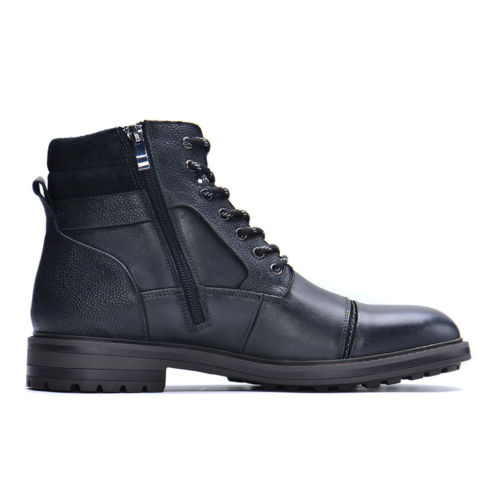Noble Meridian Paladin Leather Boots — Ankle-height shape