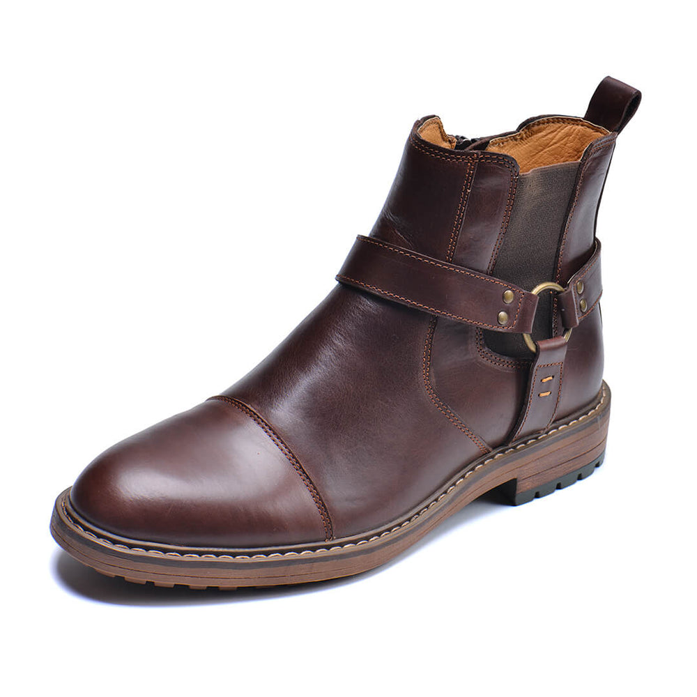 Noble Meridian Roadster Leather Boots — Distinctive profile