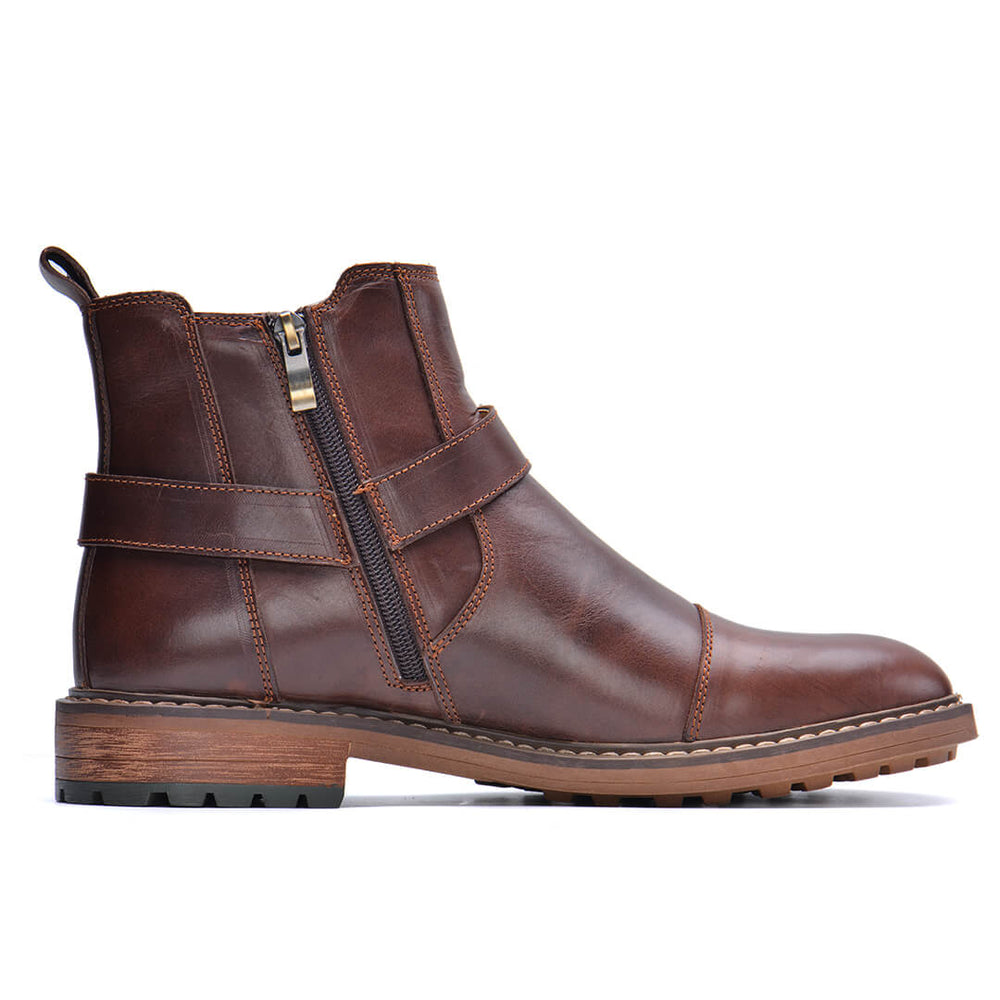 Noble Meridian Roadster Leather Boots — Ankle-height shape